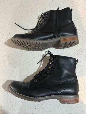 Kohl's Black Lace-Up Ankle Boots